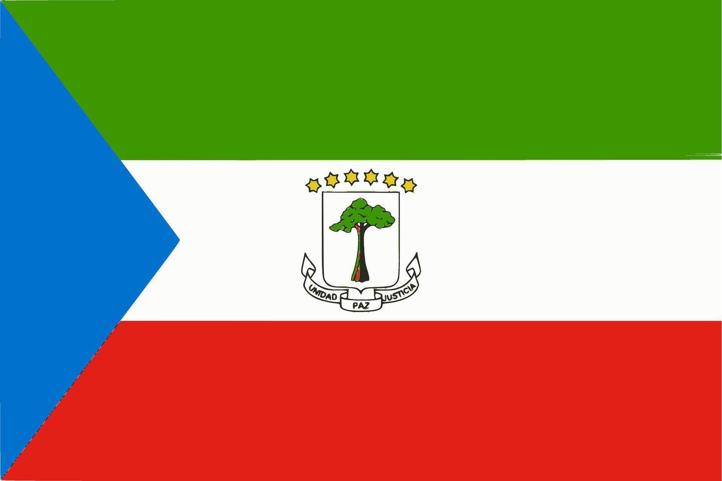 Equatorial Guinea flag. Accurate dimensions and official colors. This file is suitable for digital editing and printing of any size. vector