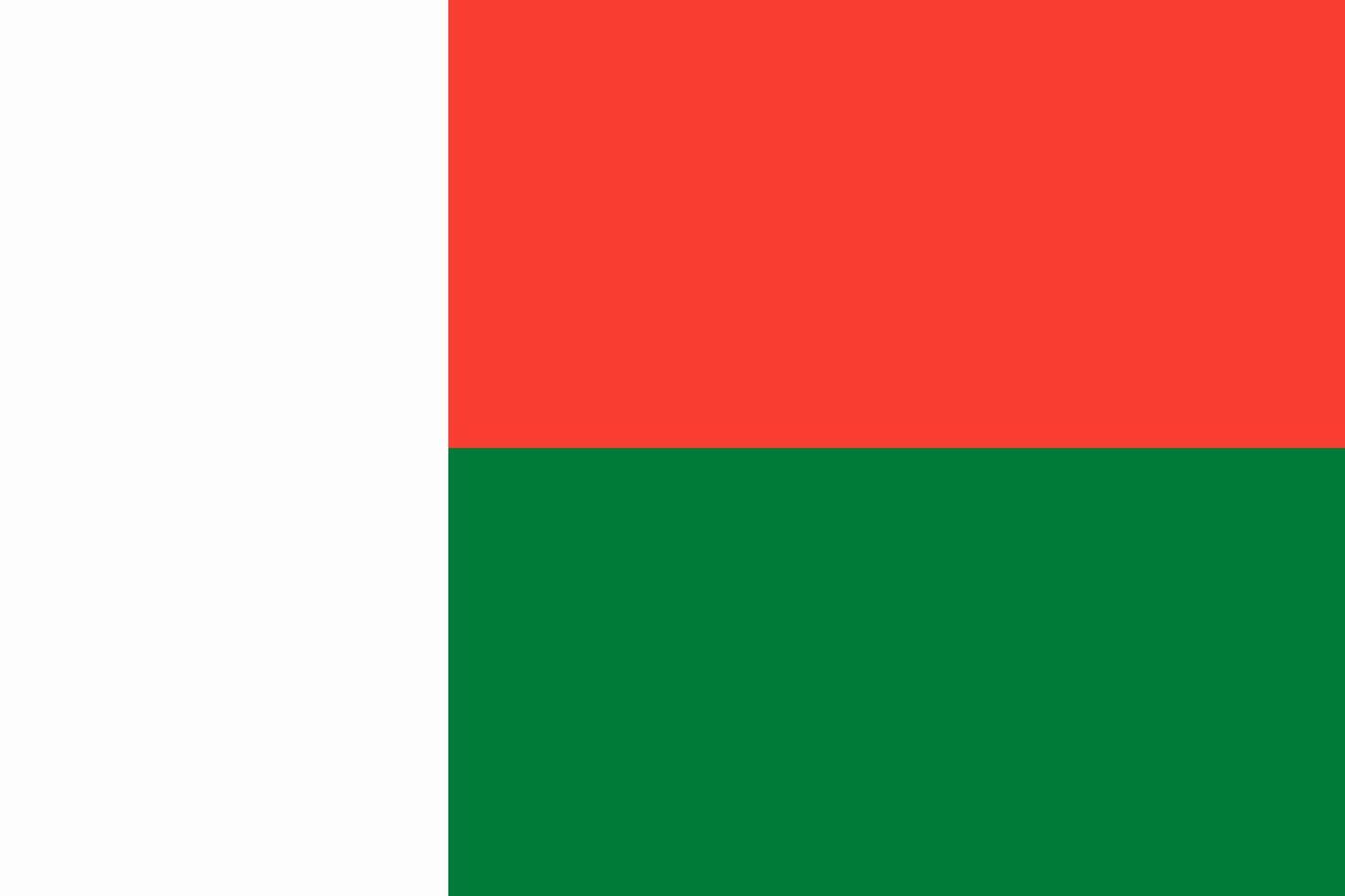 Madagascar flag. Accurate dimensions and official colors. This file is suitable for digital editing and printing of any size. vector
