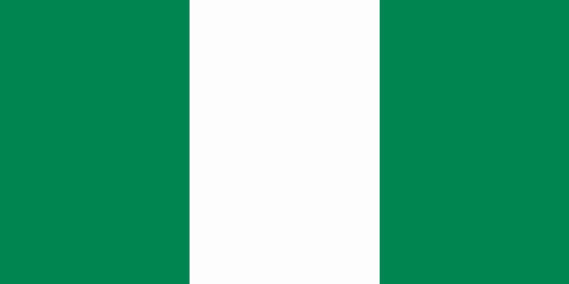 Nigeria flag. Accurate dimensions and official colors. This file is suitable for digital editing and printing of any size. vector