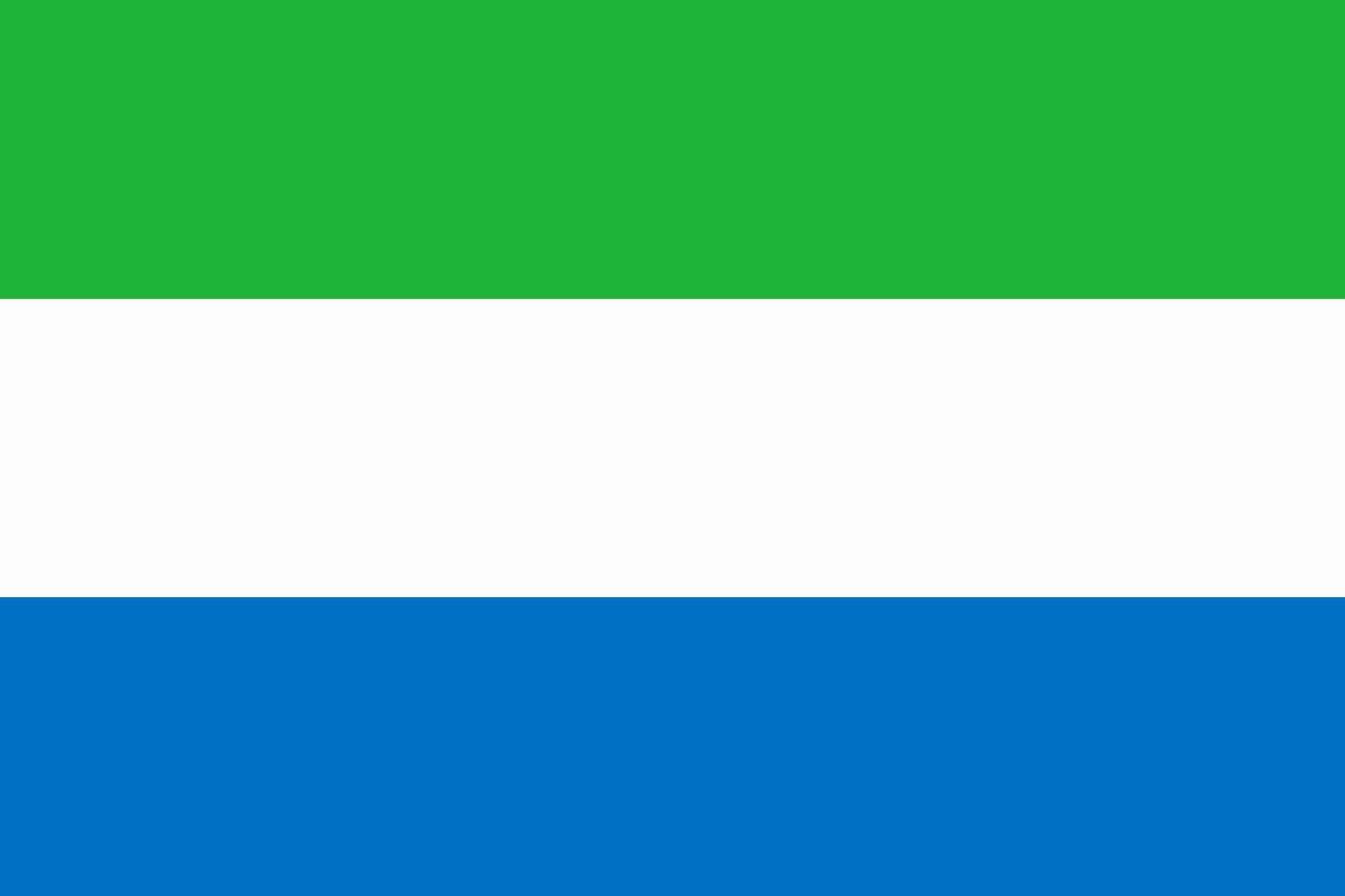 Sierra Leone flag. Accurate dimensions and official colors. This file is suitable for digital editing and printing of any size. vector