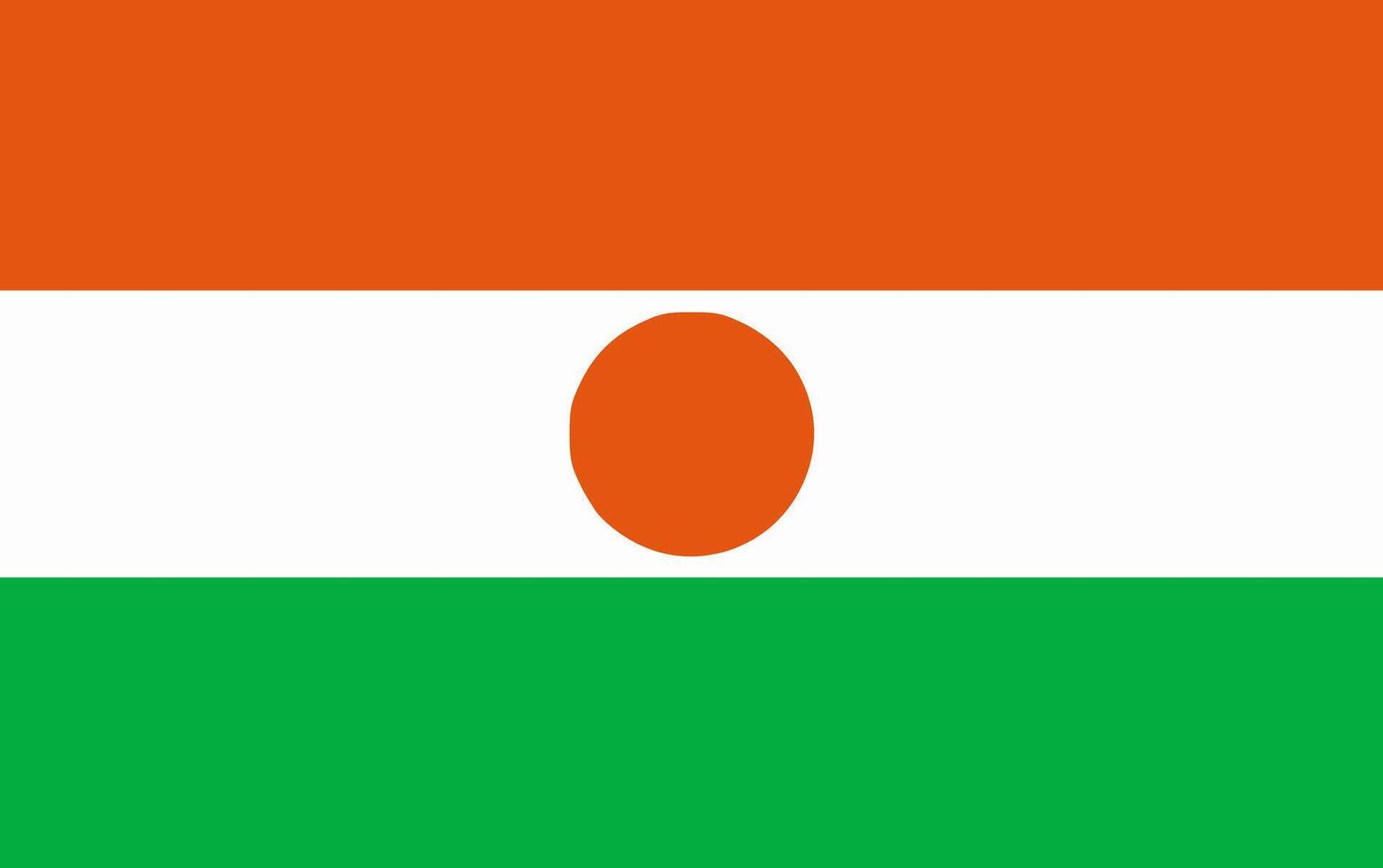 Niger flag. Accurate dimensions and official colors. This file is suitable for digital editing and printing of any size. vector