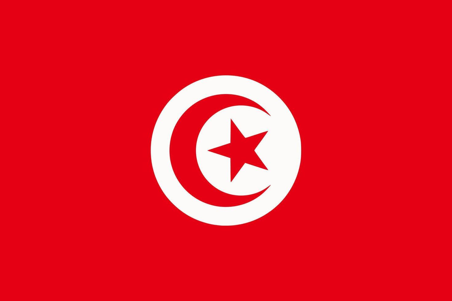 Tunisia flag. Accurate dimensions and official colors. This file is suitable for digital editing and printing of any size. vector