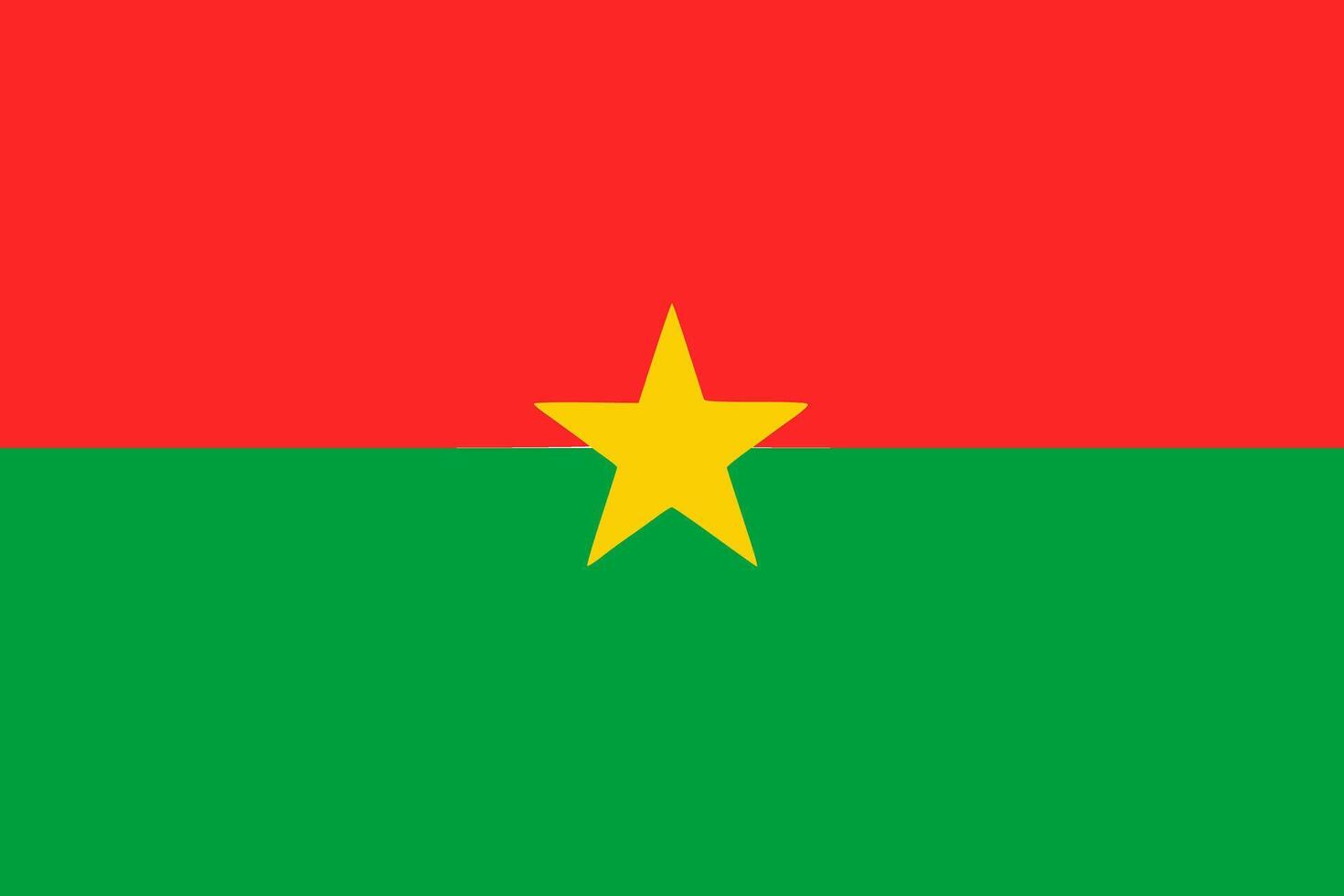 Burkina Faso flag. Accurate dimensions and official colors. This file is suitable for digital editing and printing of any size. vector