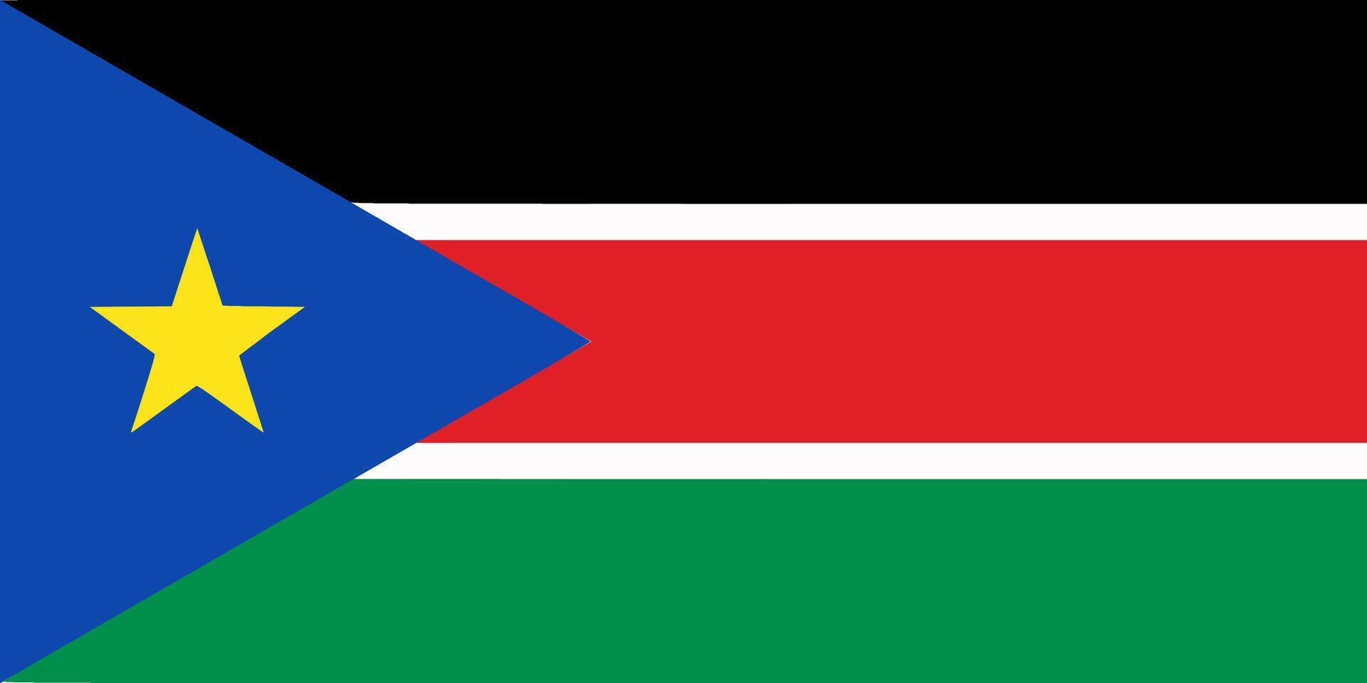 South Sudan flag. Accurate dimensions and official colors. This file is suitable for digital editing and printing of any size. vector