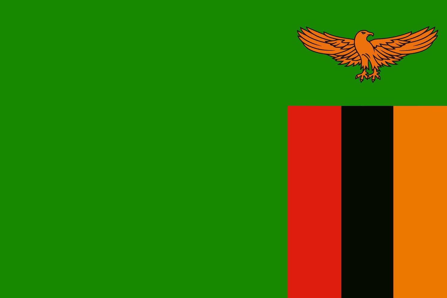 Zambia flag. Accurate dimensions and official colors. This file is suitable for digital editing and printing of any size. vector