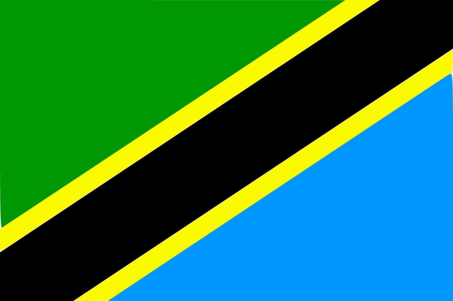 Tanzania flag. Accurate dimensions and official colors. This file is suitable for digital editing and printing of any size. vector