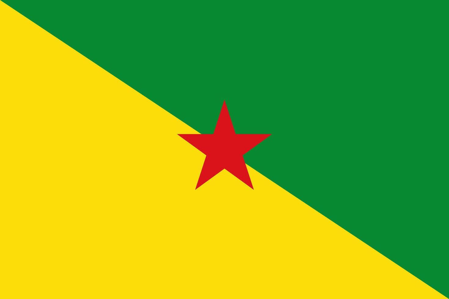 French Guiana flag. Accurate dimensions and official colors. This file is suitable for digital editing and printing of any size. vector