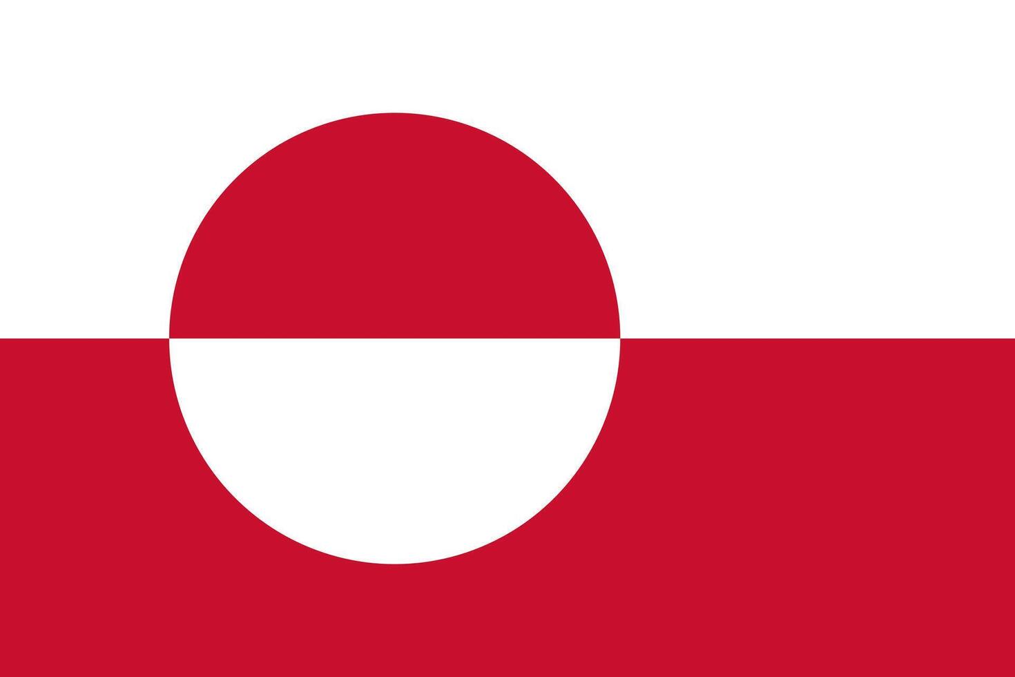 Greenland flag. Accurate dimensions and official colors. This file is suitable for digital editing and printing of any size. vector