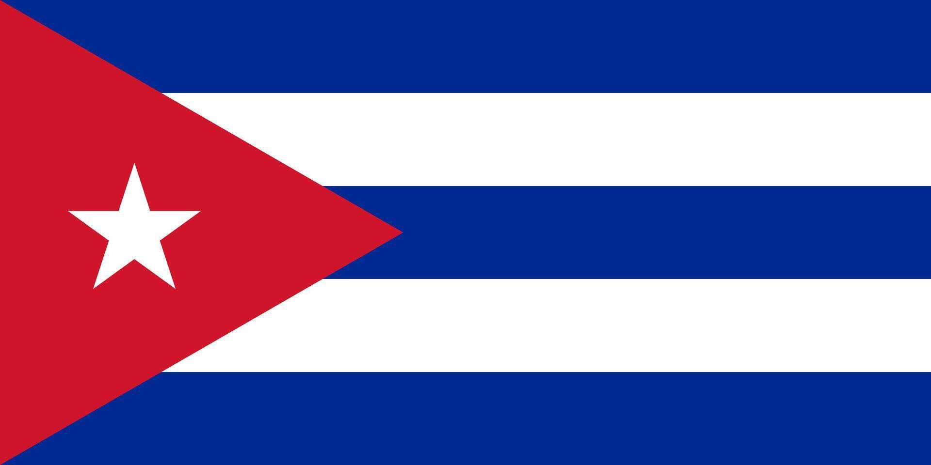 Cuba flag. Accurate dimensions and official colors. This file is suitable for digital editing and printing of any size. vector