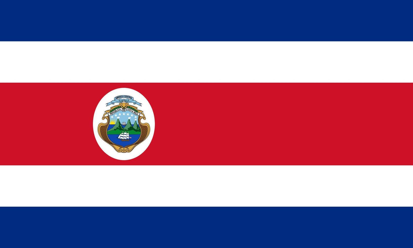 Costa Rica flag. Accurate dimensions and official colors. This file is suitable for digital editing and printing of any size. vector