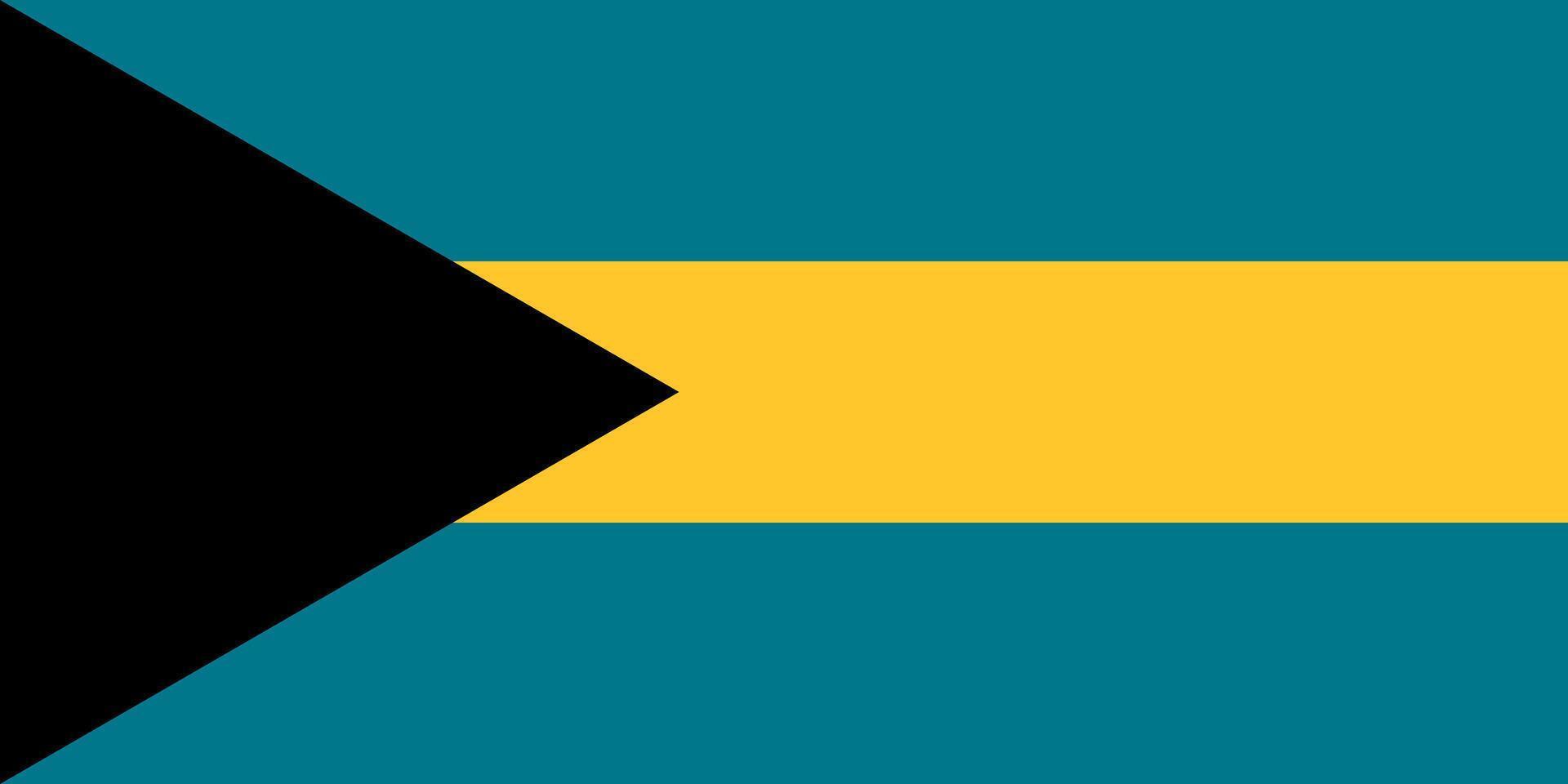 Bahamas flag. Accurate dimensions and official colors. This file is suitable for digital editing and printing of any size. vector