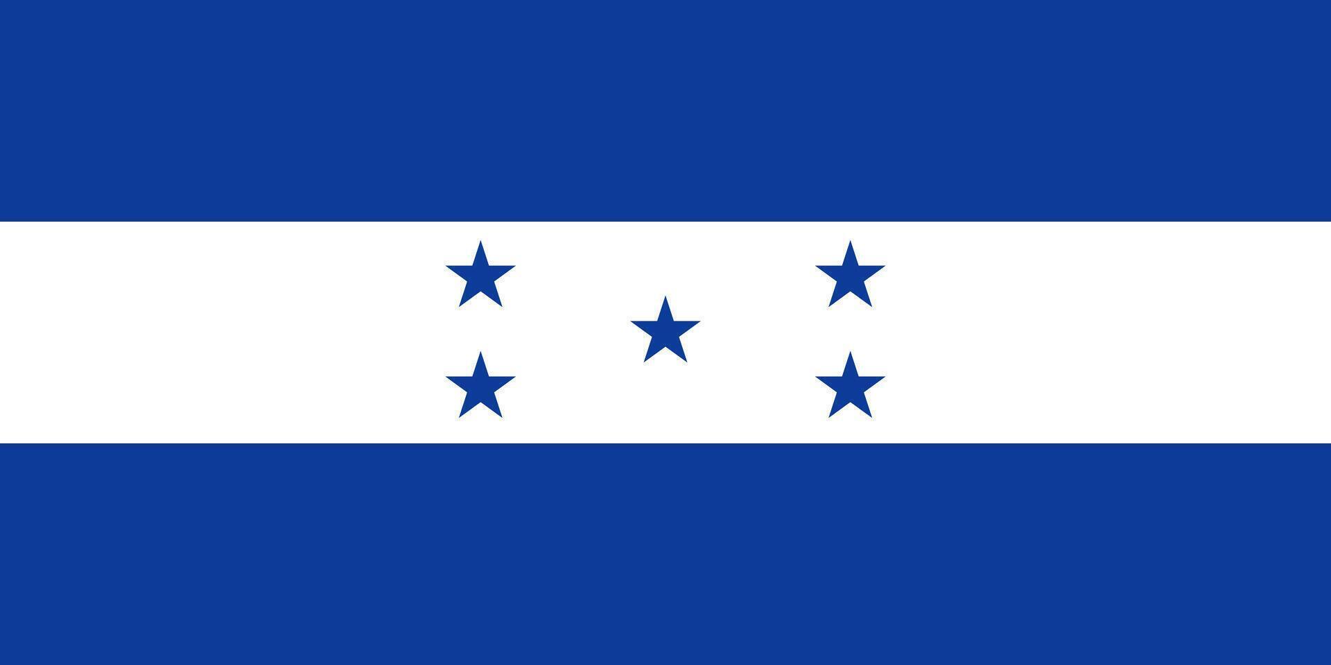 Honduras flag. Accurate dimensions and official colors. This file is suitable for digital editing and printing of any size. vector