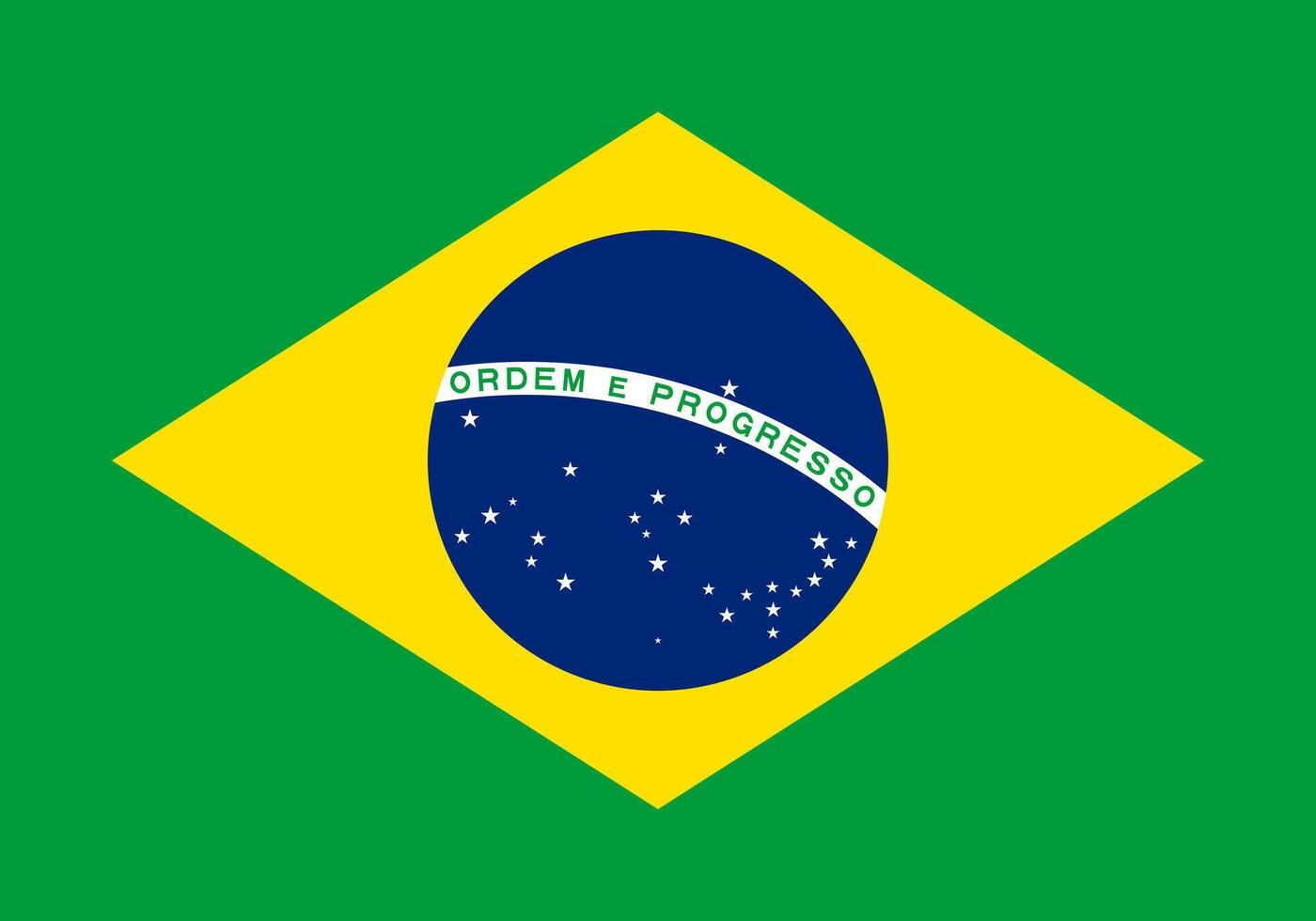 Brazil flag. Accurate dimensions and official colors. This file is suitable for digital editing and printing of any size. vector