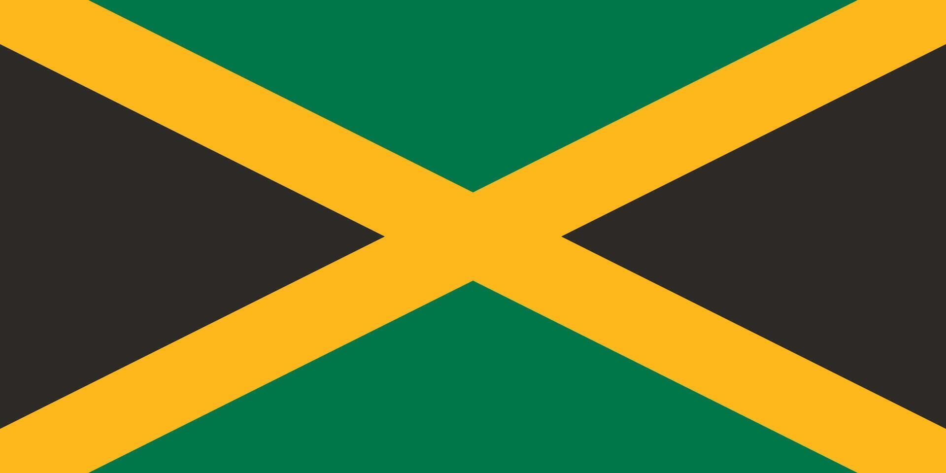Jamaica flag. Accurate dimensions and official colors. This file is suitable for digital editing and printing of any size. vector