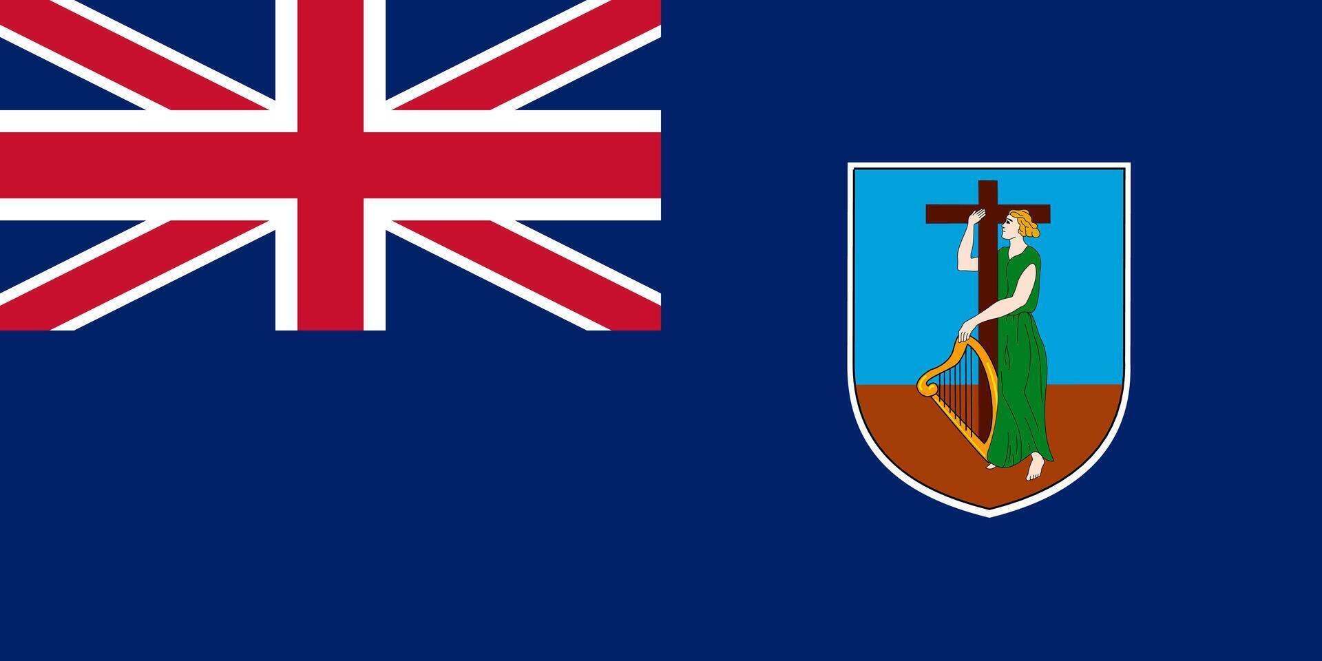 Montserrat flag. Accurate dimensions and official colors. This file is suitable for digital editing and printing of any size. vector