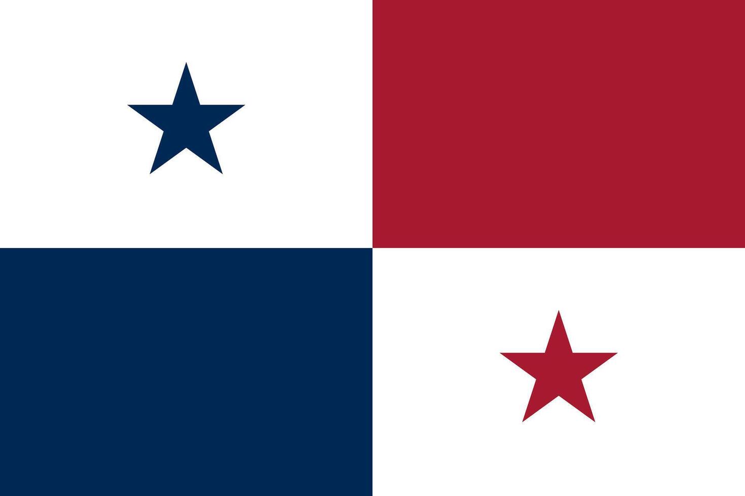 Panama flag. Accurate dimensions and official colors. This file is suitable for digital editing and printing of any size. vector