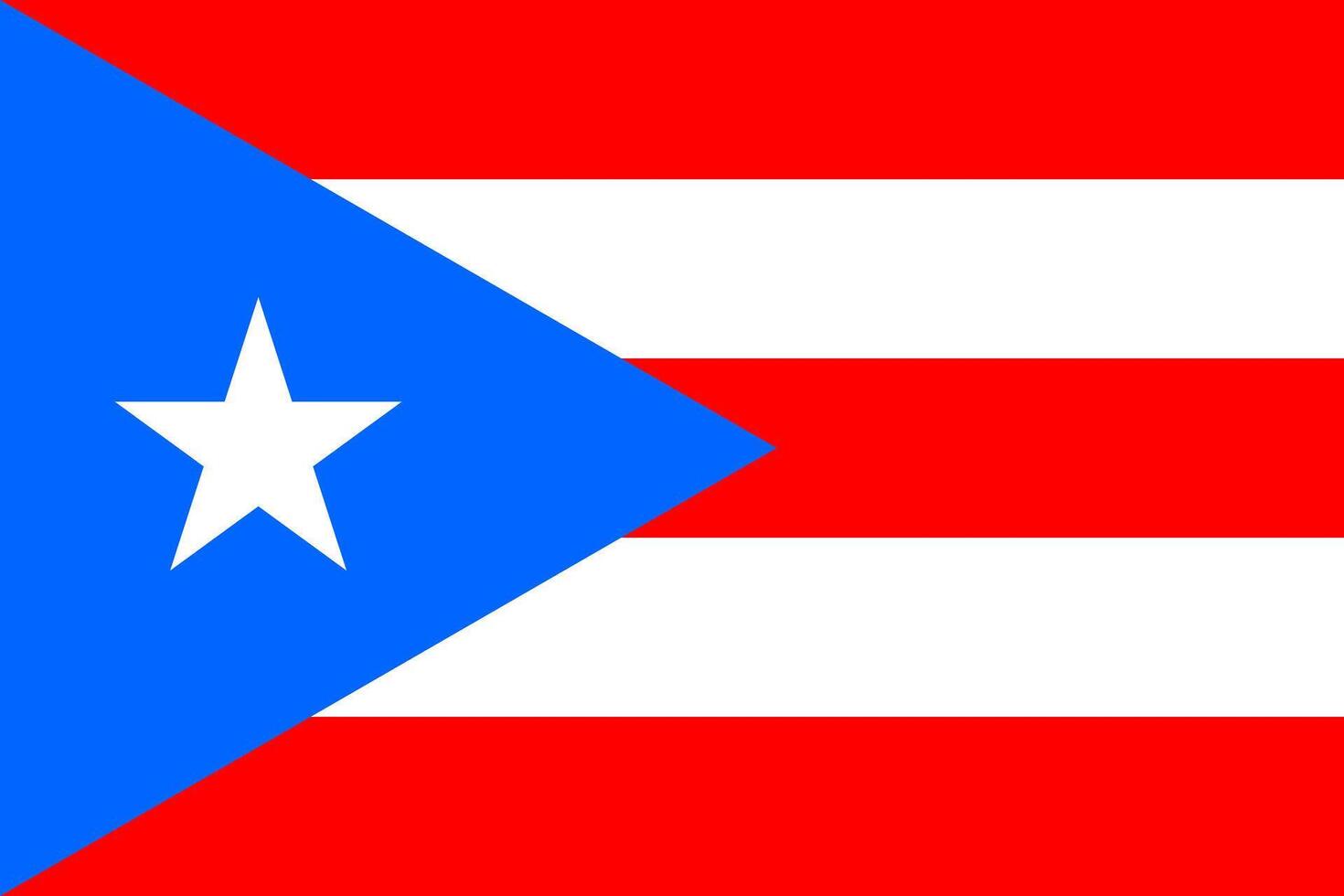 Puerto Rico flag. Accurate dimensions and official colors. This file is suitable for digital editing and printing of any size. vector