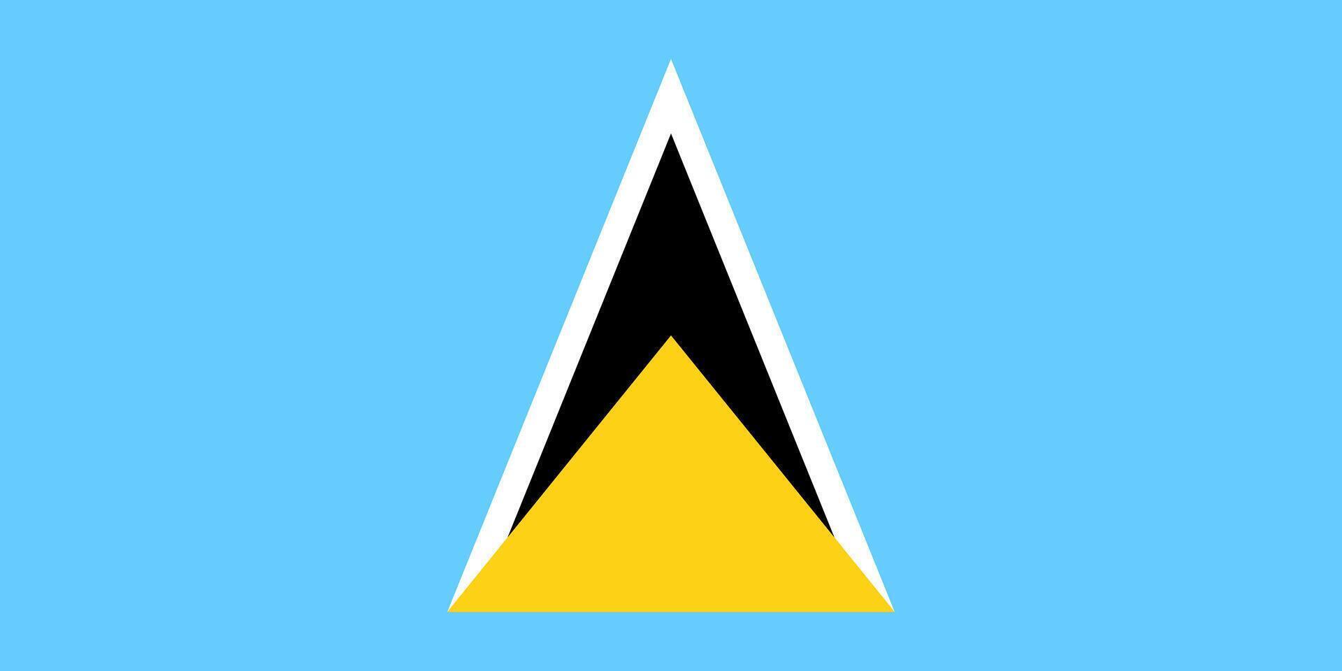 Saint Lucia flag. Accurate dimensions and official colors. This file is suitable for digital editing and printing of any size. vector