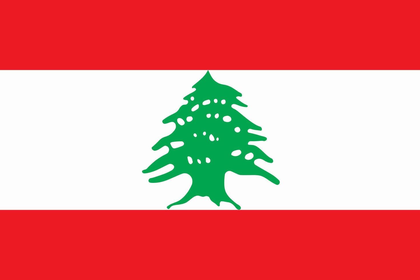Lebanon flag. Accurate dimensions and official colors. This file is suitable for digital editing and printing of any size. vector