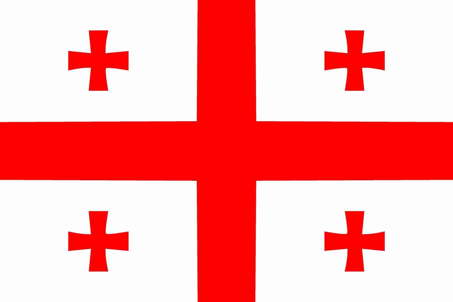 Georgia flag. Accurate dimensions and official colors. This file is suitable for digital editing and printing of any size. vector