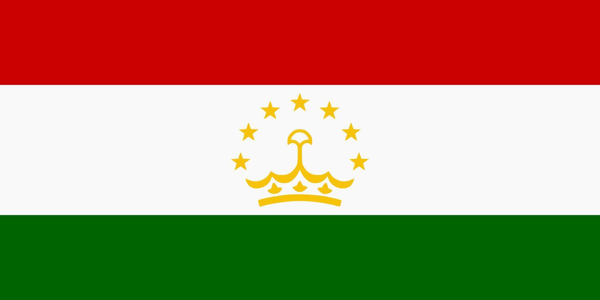 Tajikistan flag. Accurate dimensions and official colors. This file is suitable for digital editing and printing of any size. vector