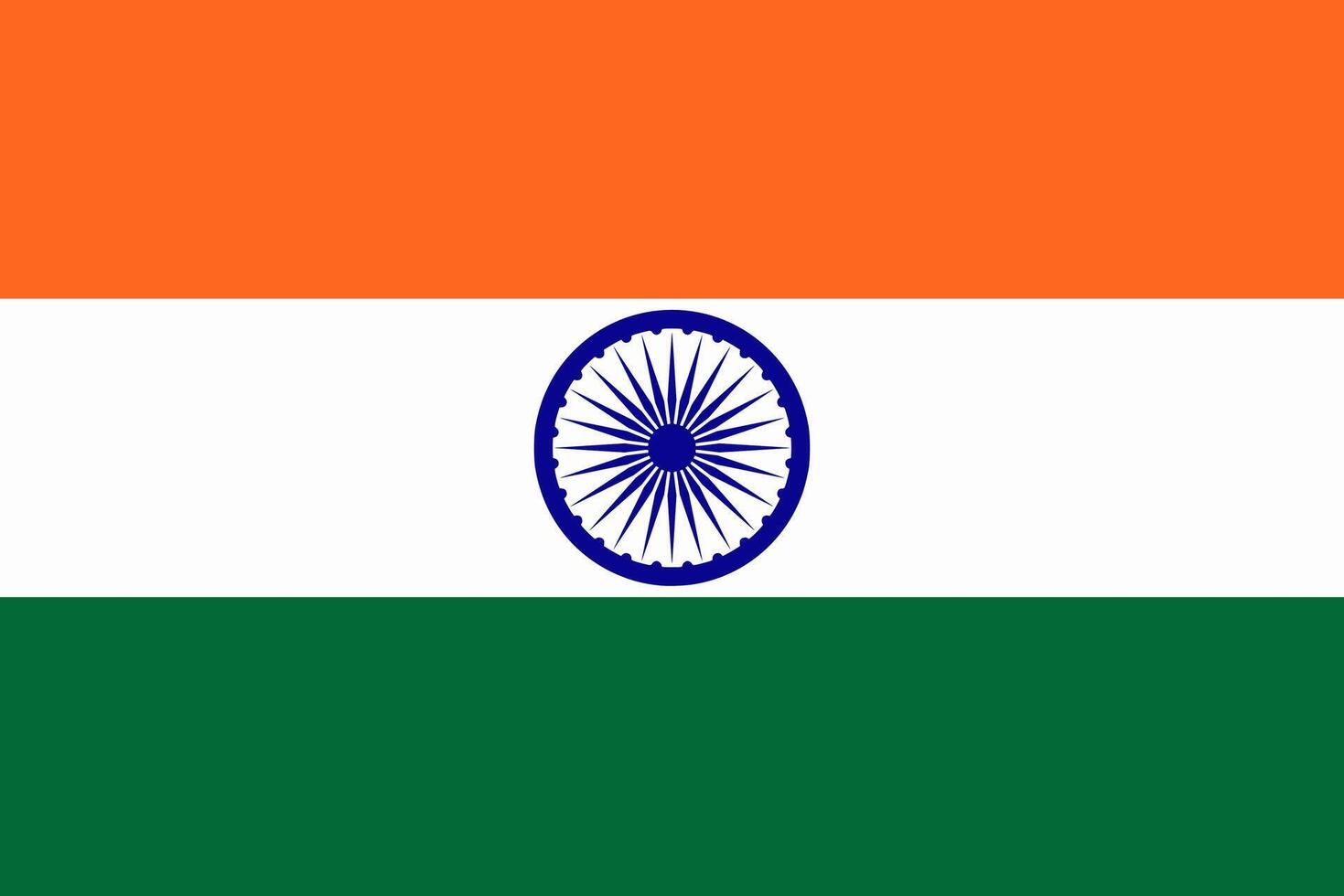 India flag. Accurate dimensions and official colors. This file is suitable for digital editing and printing of any size. vector