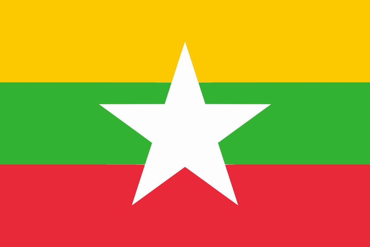 Myanmar flag. Accurate dimensions and official colors. This file is suitable for digital editing and printing of any size. vector