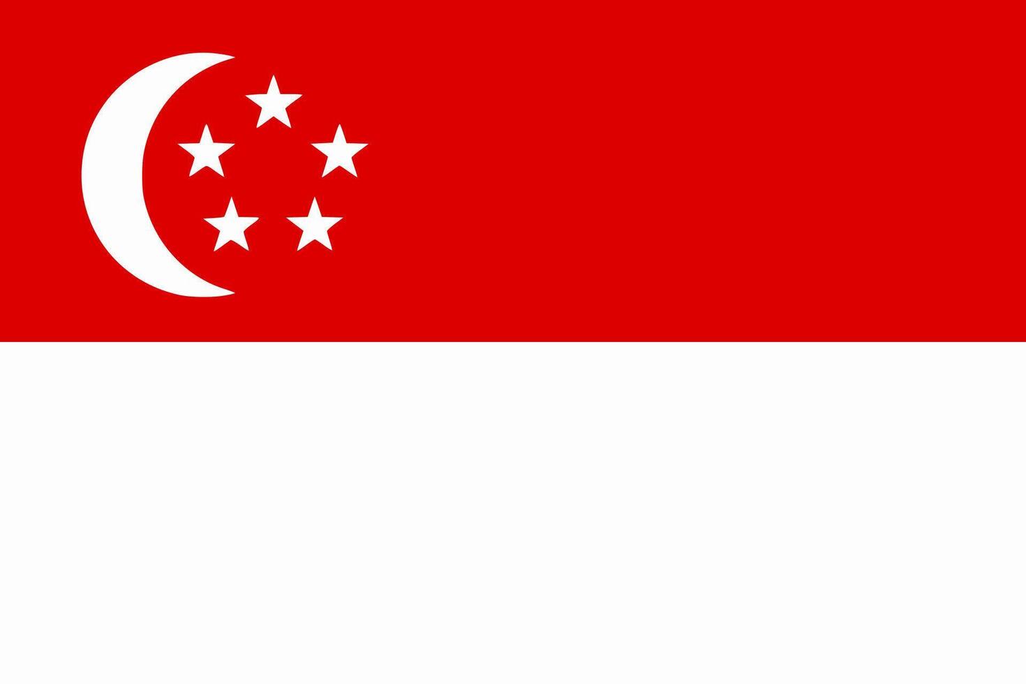Singapura flag. Accurate dimensions and official colors. This file is suitable for digital editing and printing of any size. vector