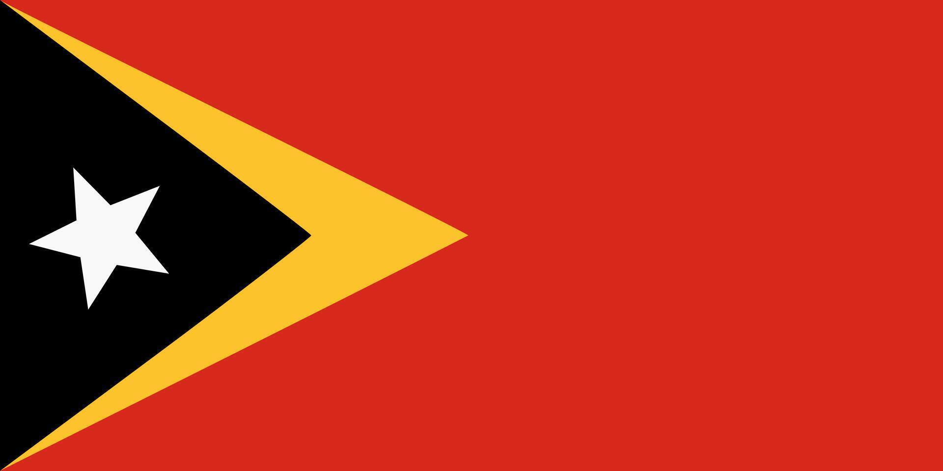 Timor Leste flag. Accurate dimensions and official colors. This file is suitable for digital editing and printing of any size. vector
