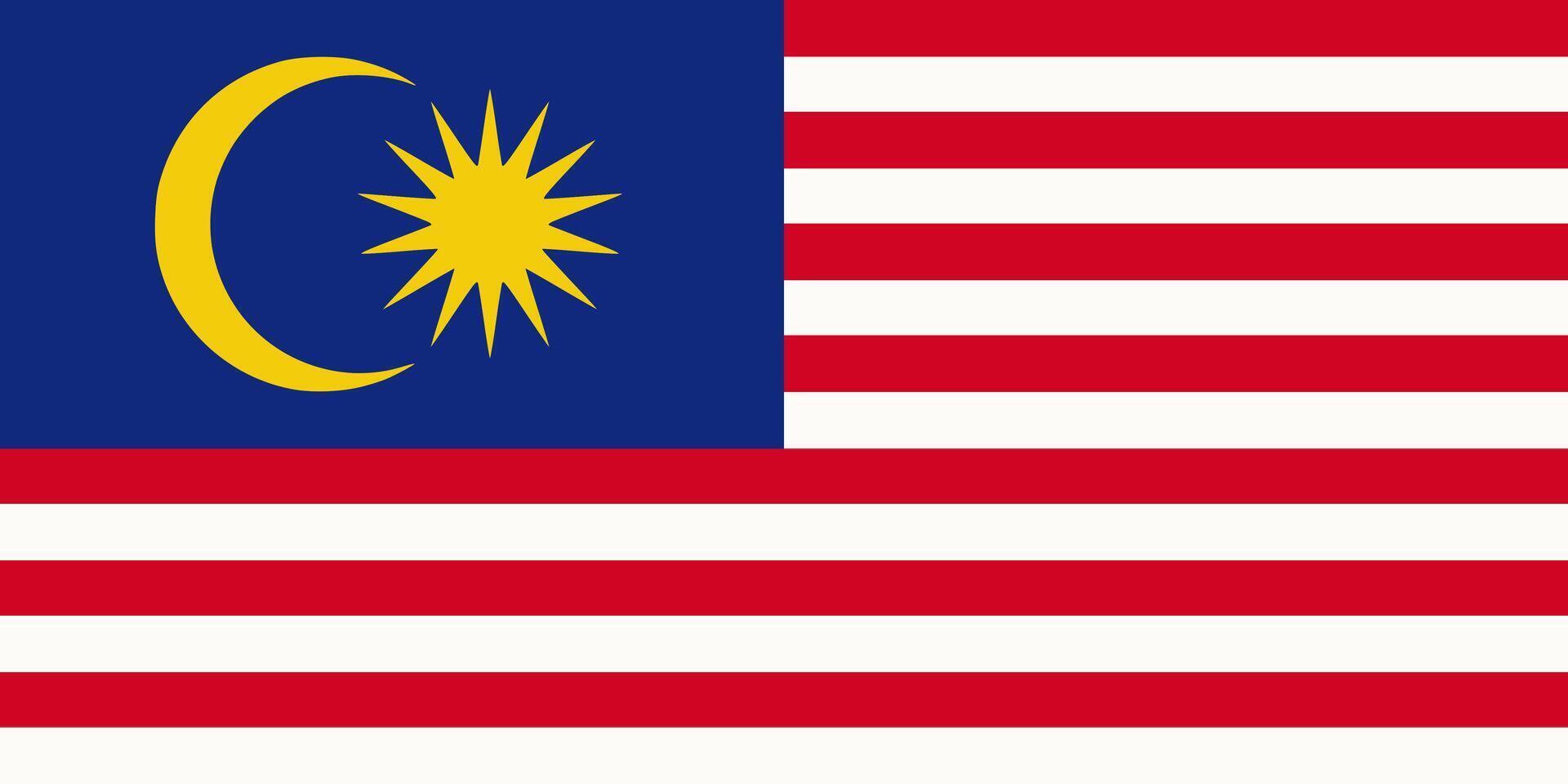 Malaysia flag. Accurate dimensions and official colors. This file is suitable for digital editing and printing of any size. vector