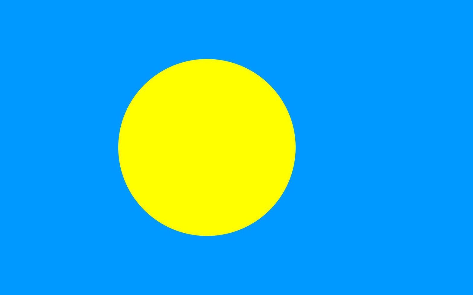 Palau flag. Accurate dimensions and official colors. This file is suitable for digital editing and printing of any size. vector