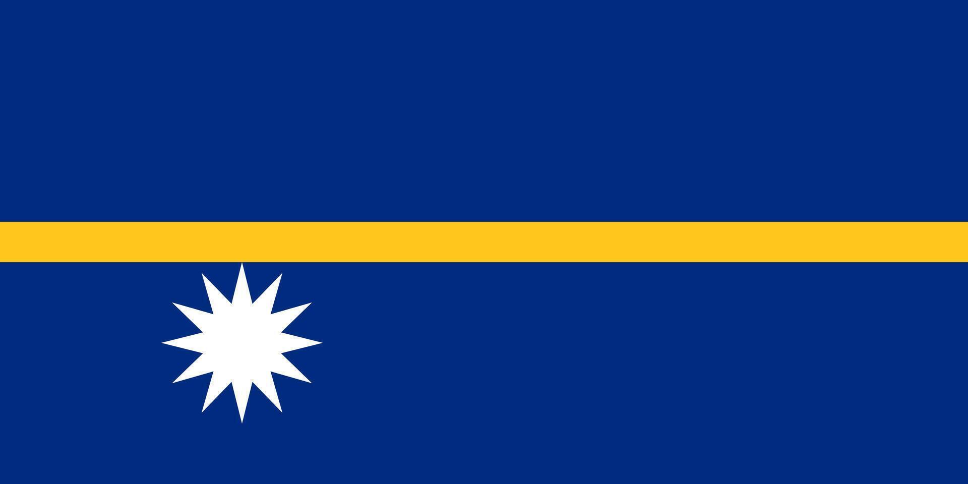 Nauru Island flag. Accurate dimensions and official colors. This file is suitable for digital editing and printing of any size. vector