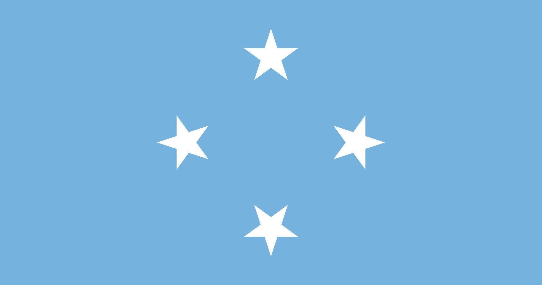 Micronesia flag. Accurate dimensions and official colors. This file is suitable for digital editing and printing of any size. vector