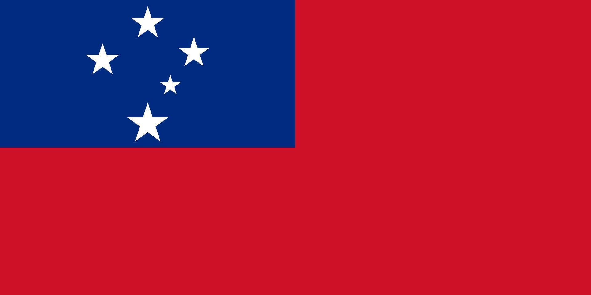 Samoa flag. Accurate dimensions and official colors. This file is suitable for digital editing and printing of any size. vector