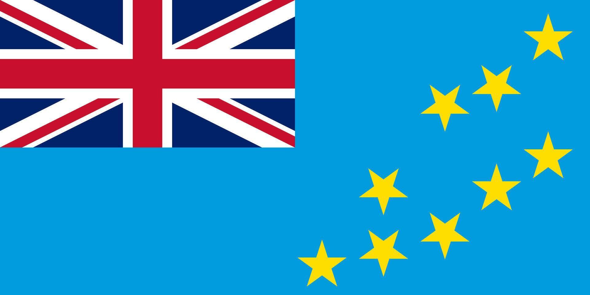 Tuvalu flag. Accurate dimensions and official colors. This file is suitable for digital editing and printing of any size. vector
