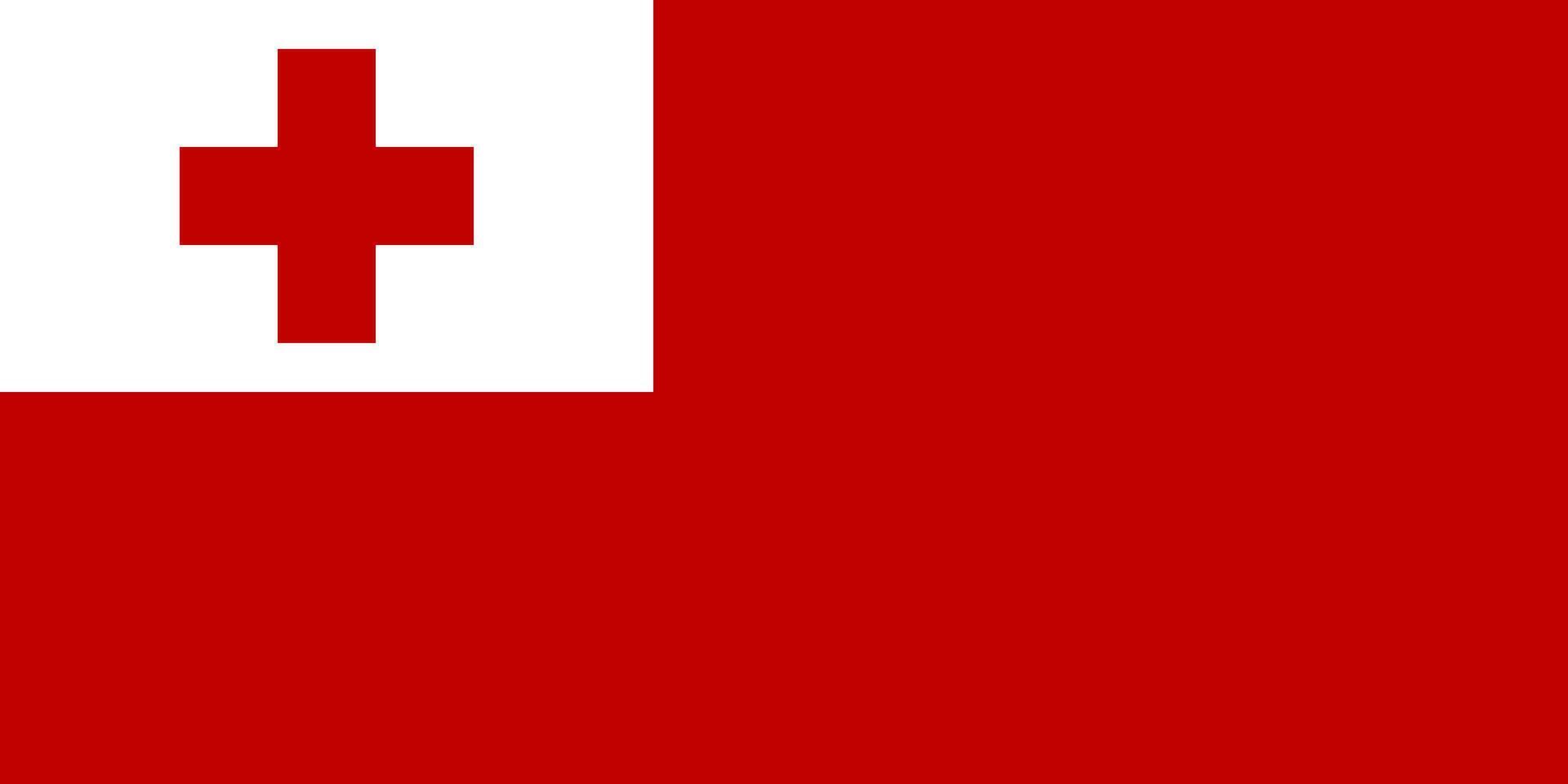 Tonga flag. Accurate dimensions and official colors. This file is suitable for digital editing and printing of any size. vector