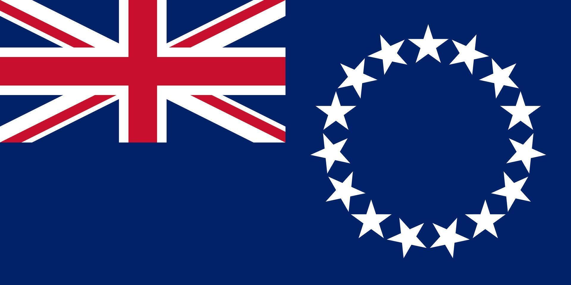 Cook Island flag. Accurate dimensions and official colors. This file is suitable for digital editing and printing of any size. vector