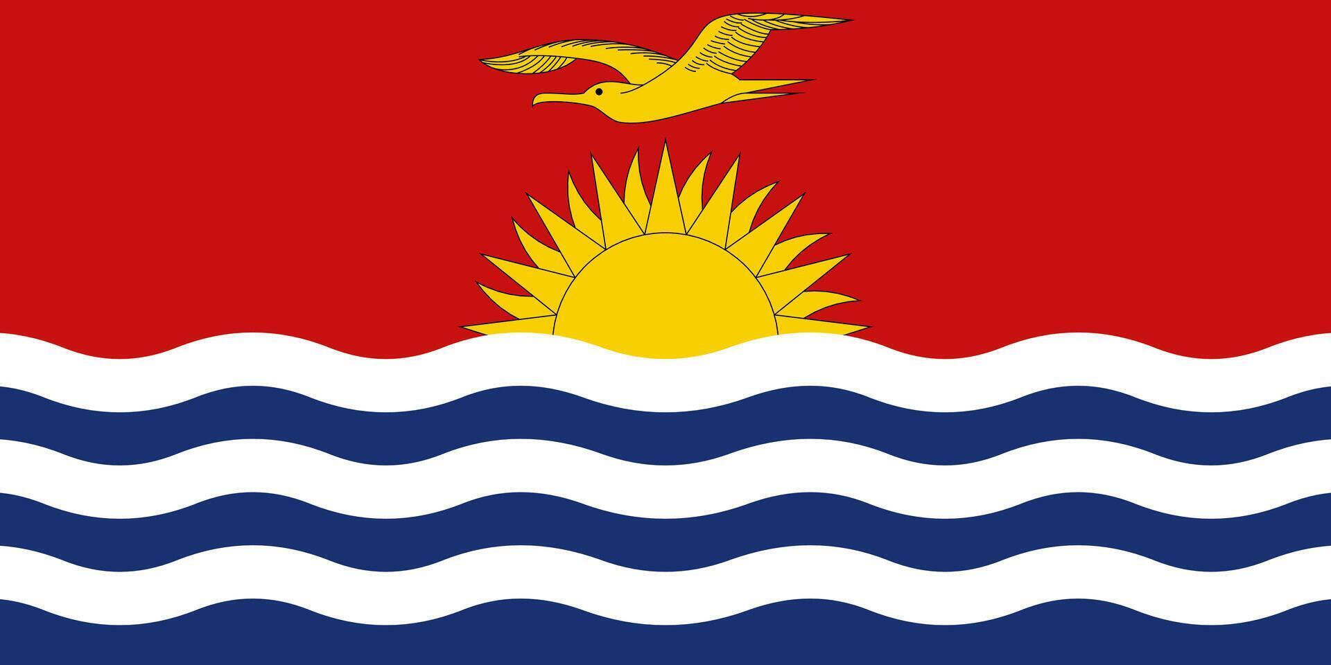 Kiribati flag. Accurate dimensions and official colors. This file is suitable for digital editing and printing of any size. vector