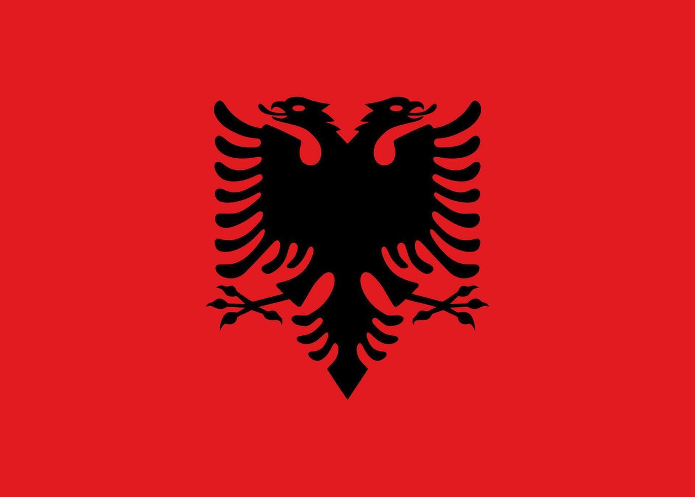 Albania flag. Accurate dimensions and official colors. This file is suitable for digital editing and printing of any size. vector