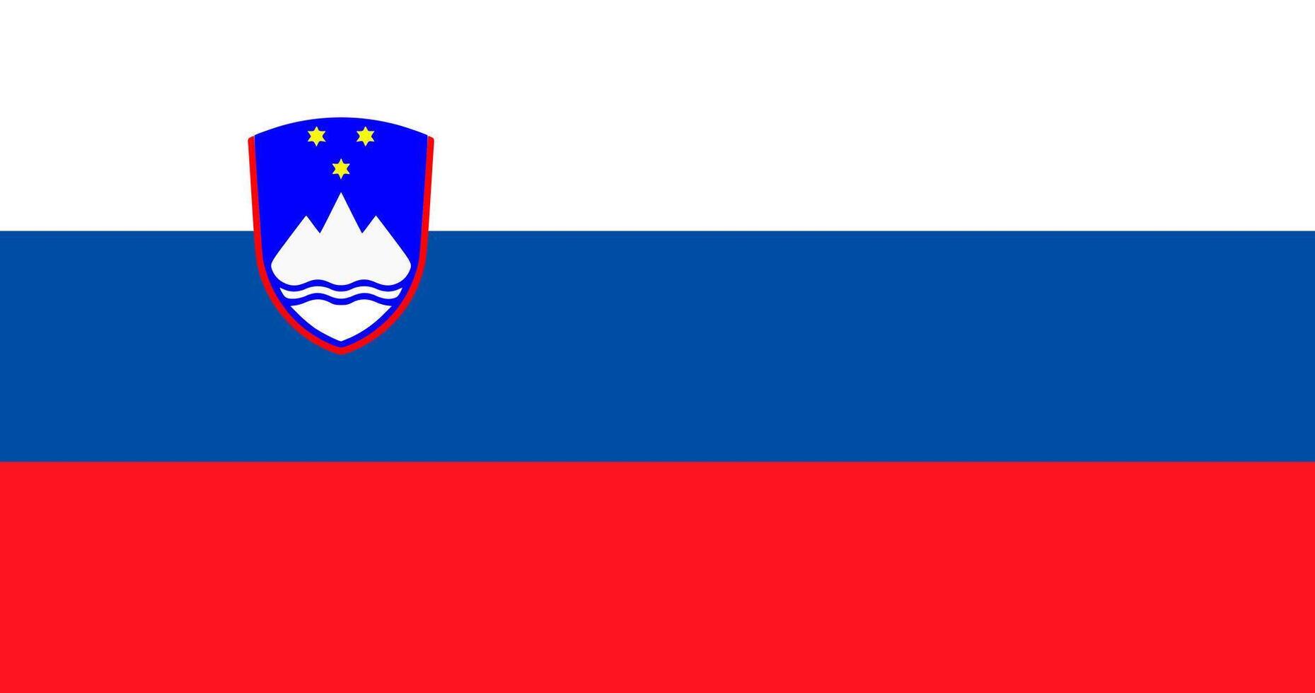 Slovenia flag. Accurate dimensions and official colors. This file is suitable for digital editing and printing of any size. vector