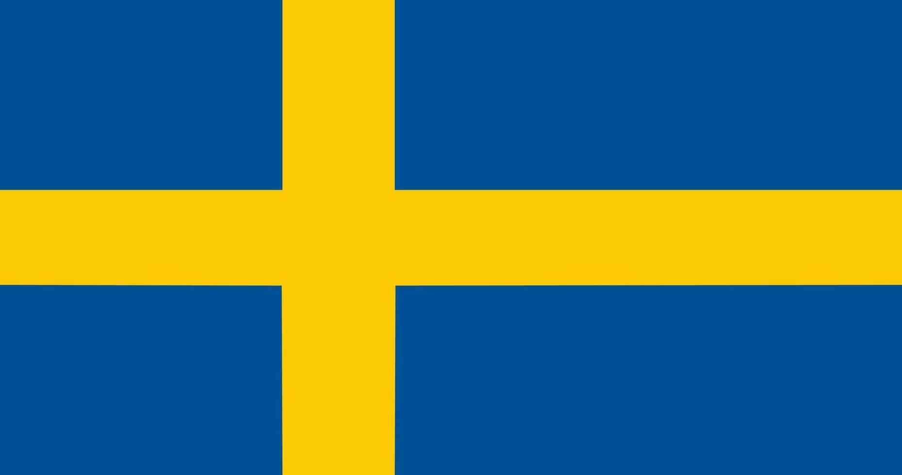 Sweden flag. Accurate dimensions and official colors. This file is suitable for digital editing and printing of any size. vector