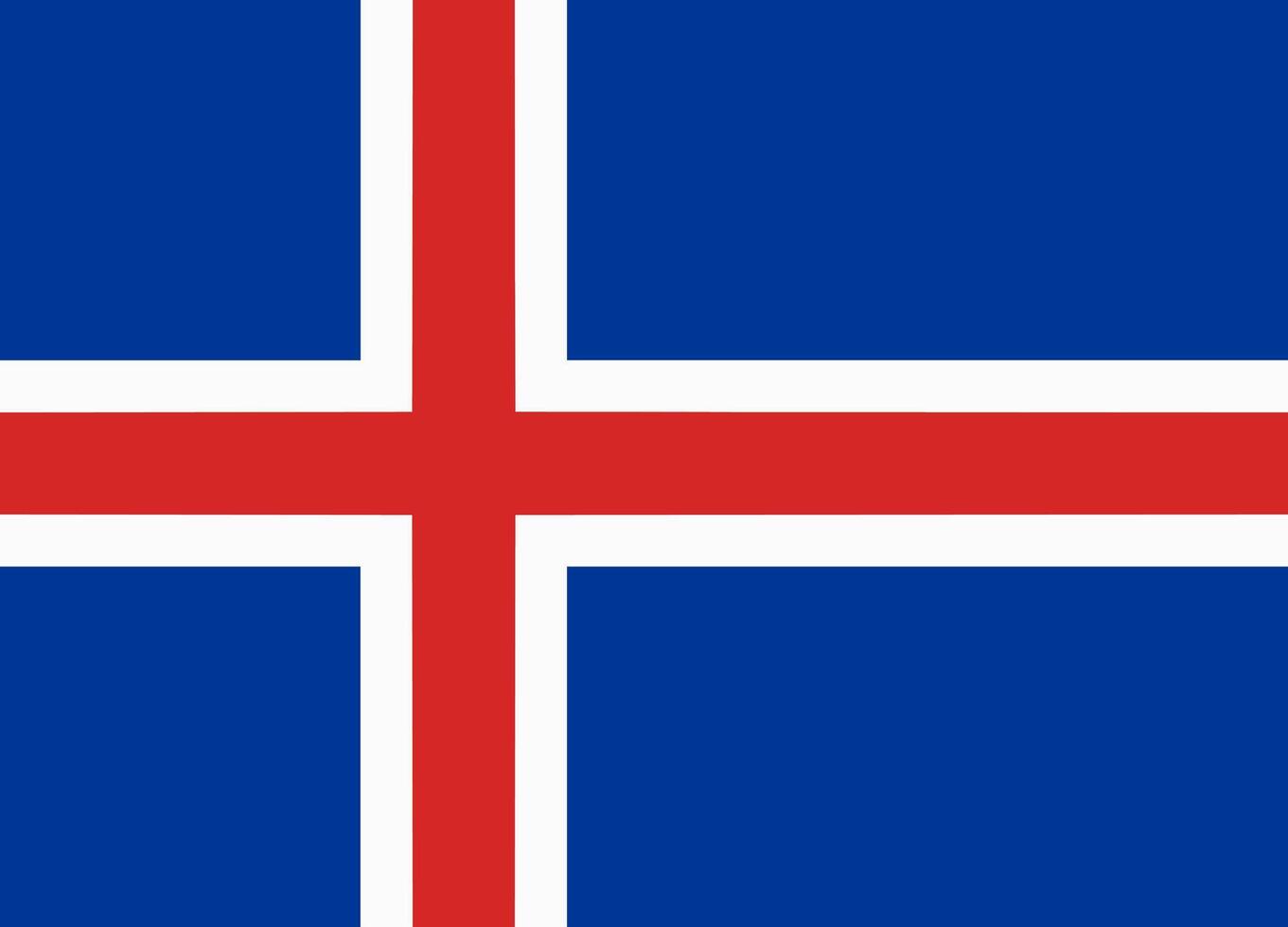 Iceland flag. Accurate dimensions and official colors. This file is suitable for digital editing and printing of any size. vector