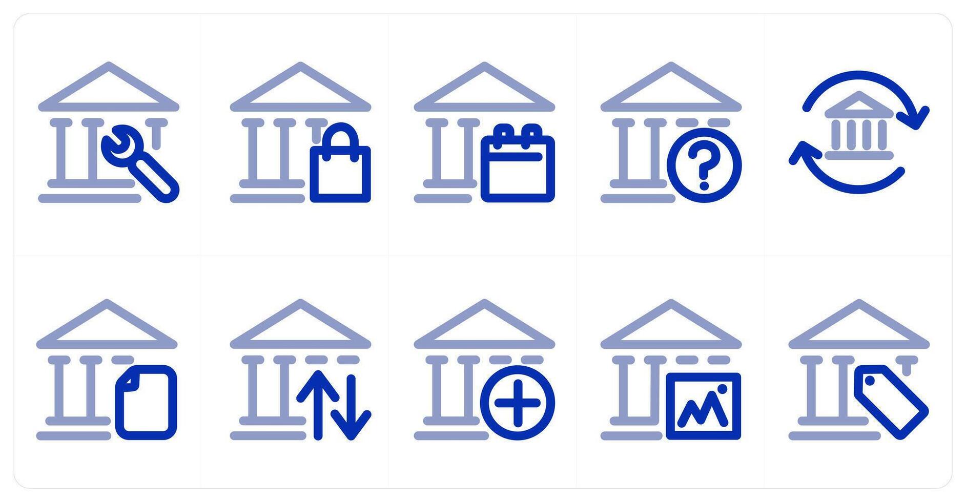 A set of 10 micro icons as bank maintenance, bank, bank calendar vector