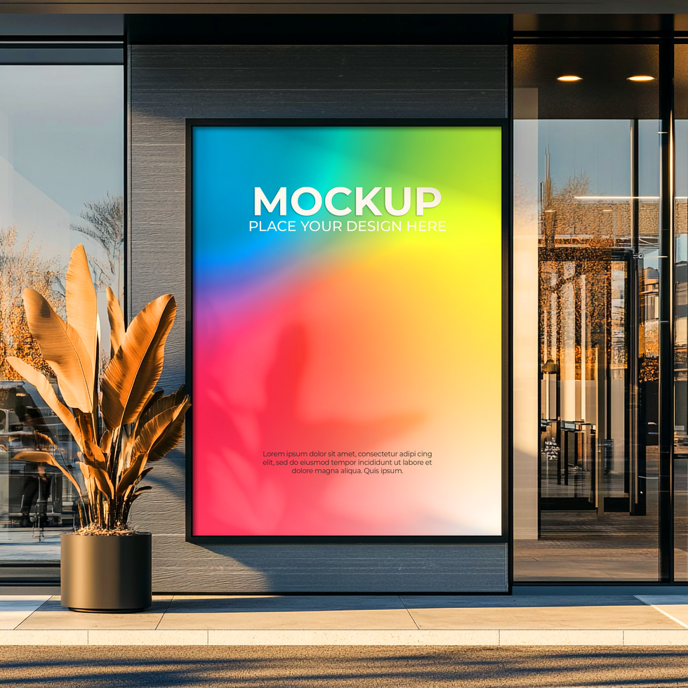 Simple High-Quality Storefront Mockup for Digital Promotion psd