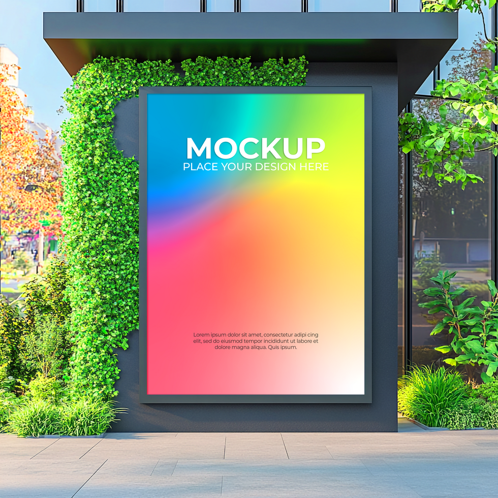 Empty White Storefront Mockup for Logo Placement psd