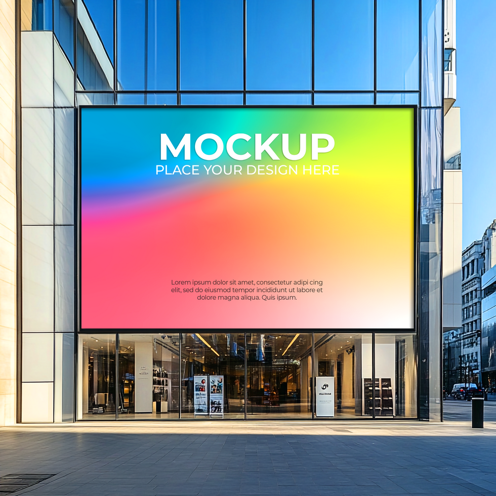 Street View Minimalist Storefront Mockup for Logos psd