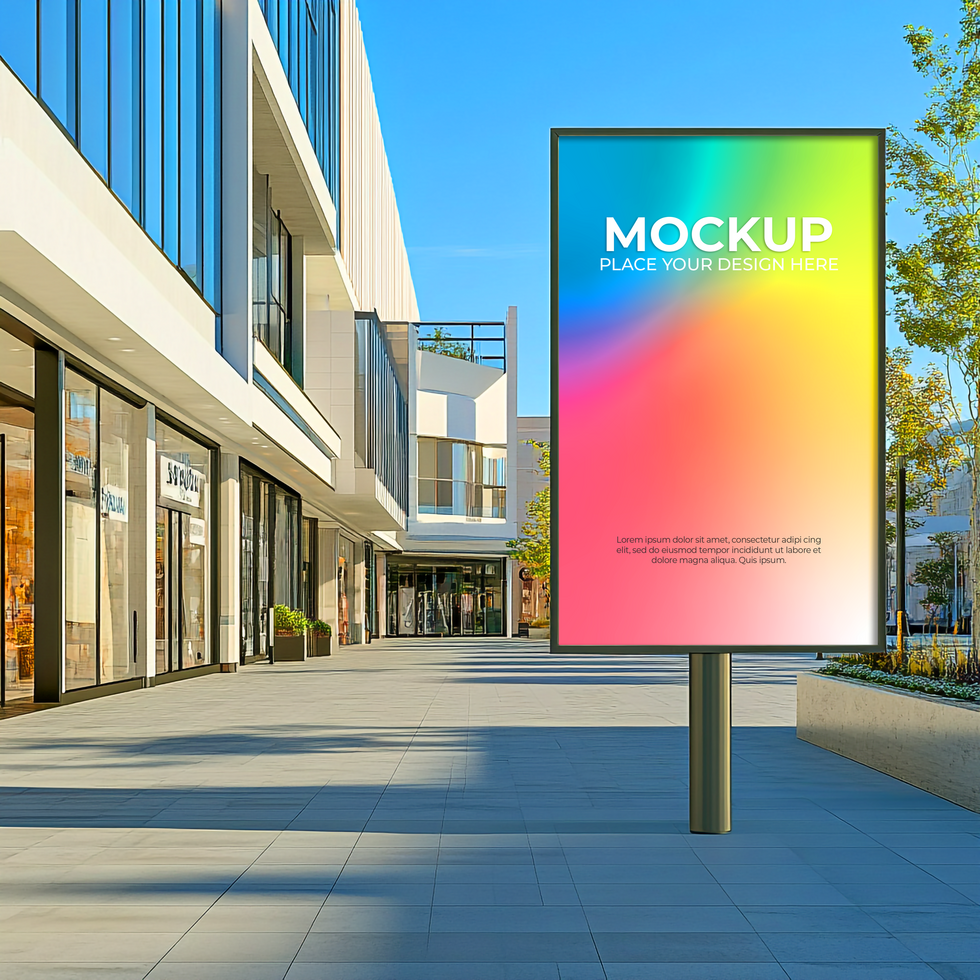 Empty High-End Storefront Mockup for Elegant Designs psd