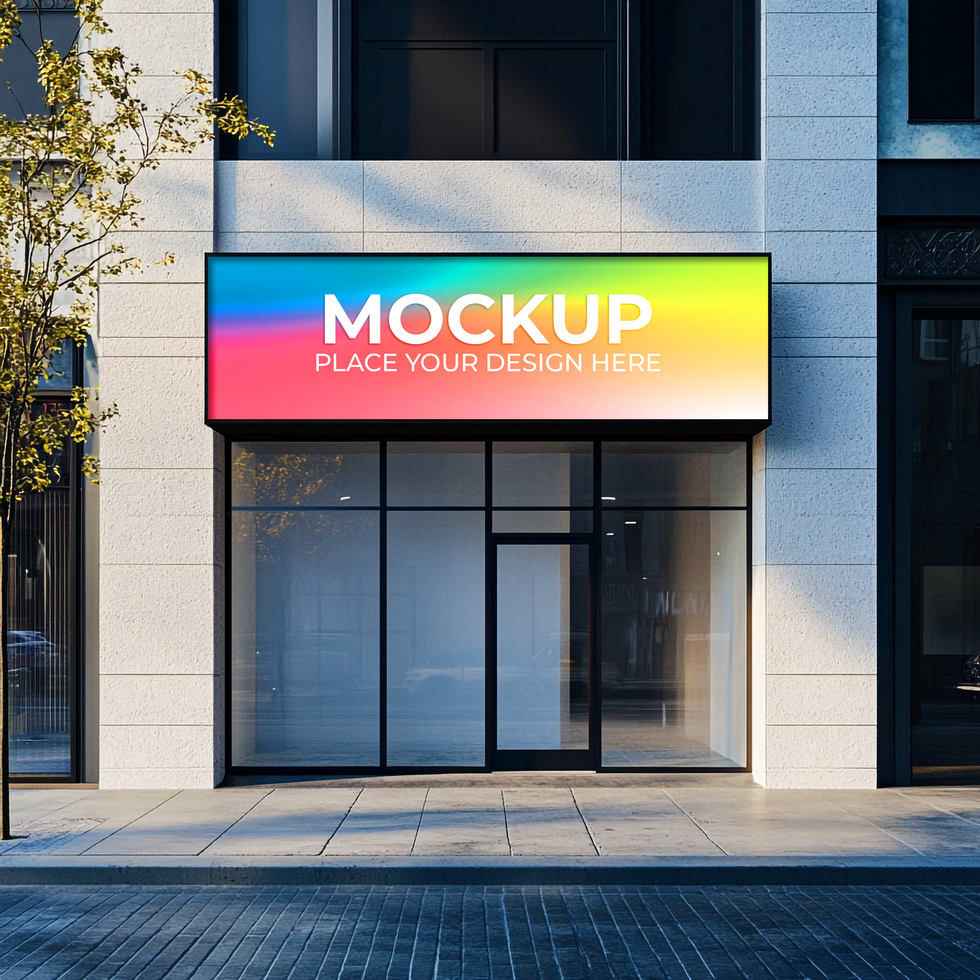 Simple Realistic Storefront Mockup for Business Ideas psd