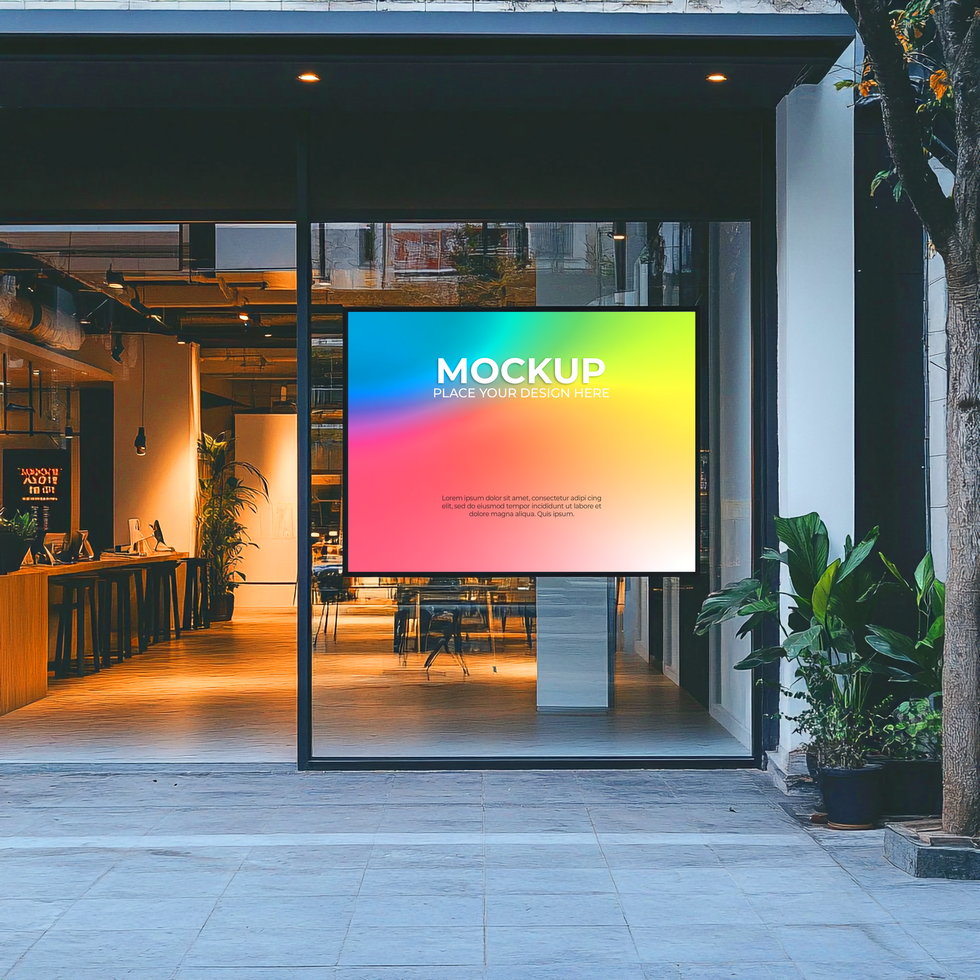 Photorealistic Modern Storefront Mockup for Digital Branding psd