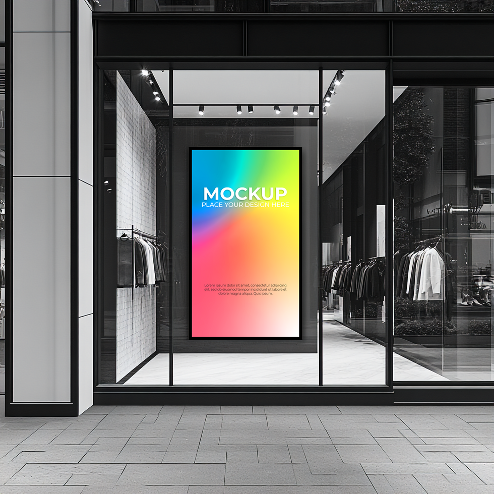 Street-Level Retail Store Mockup for Outdoor Branding psd